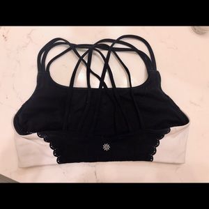 Athleta M black and white sports bra